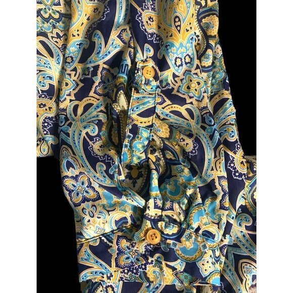 Love Tree Womens Tunic Blouse Size S Multi Colored Paisley Boho Print - Picture 14 of 16